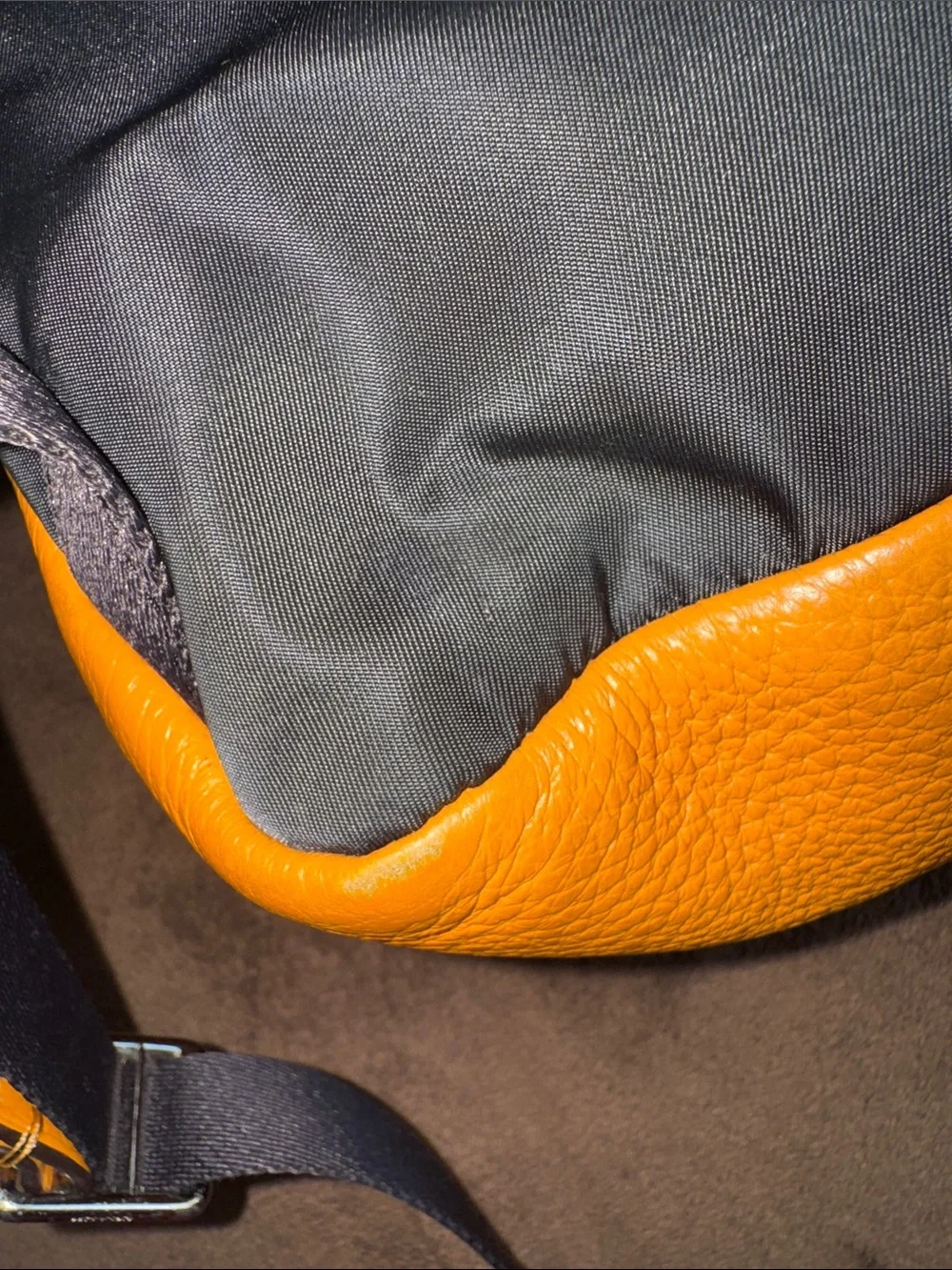 Coach Mini Pebbled Leather Backpack Mustard Yellow / Honey –good Condition